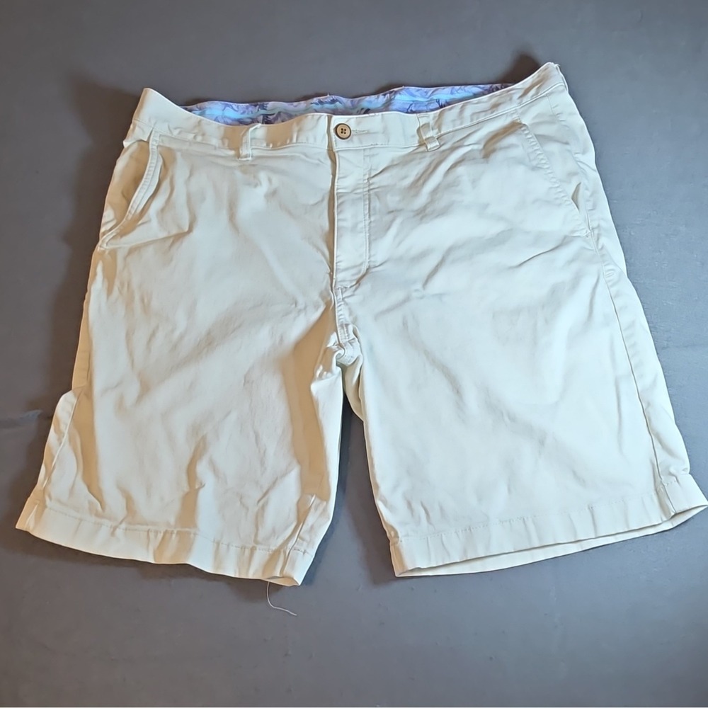 Tommy Bahama Chino Men's Shorts Beige Cotton Flat Front Pockets